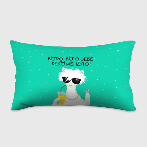 Подушка-антистресс Лама в очках: коротко о себе рекомендую / 3D-принт – фото 1