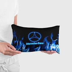 Подушка-антистресс Mercedes-benz blue neon, цвет: 3D-принт — фото 2
