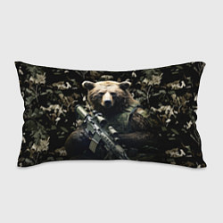 Подушка-антистресс Медведь солдат с винтовкой