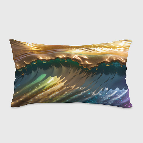 Подушка-антистресс Перламутровые блестящие волны радужных цветов / 3D-принт – фото 1