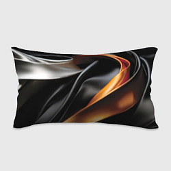 Подушка-антистресс Черная и оранжевая материя, цвет: 3D-принт