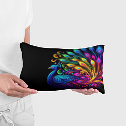 Подушка-антистресс Neon peacock - art, цвет: 3D-принт — фото 2