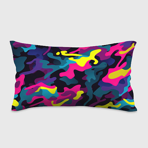 Подушка-антистресс Кислотная яркая абстракция в камуфляжном стиле / 3D-принт – фото 1
