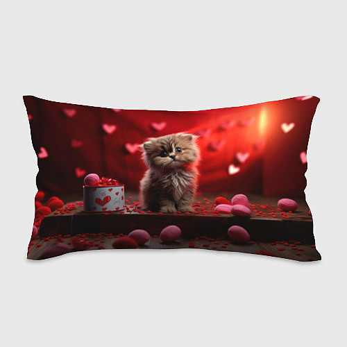 Подушка-антистресс 14 февраля влюбленный котик / 3D-принт – фото 1