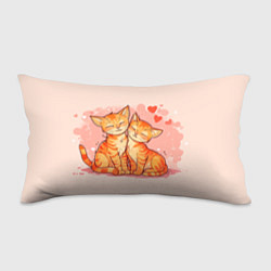Подушка-антистресс Влюбленные рыжики котики 14 февраля, цвет: 3D-принт