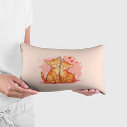 Подушка-антистресс Влюбленные рыжики котики 14 февраля, цвет: 3D-принт — фото 2