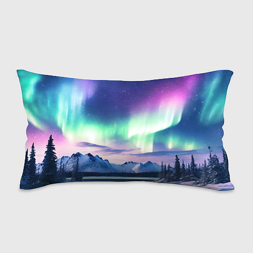 Подушка-антистресс Северное сияние на природе ai art / 3D-принт – фото 1