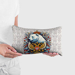 Подушка-антистресс Белый медведь с короной, цвет: 3D-принт — фото 2