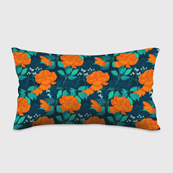 Подушка-антистресс Паттерн с оранжевыми цветами