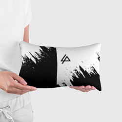 Подушка-антистресс Linkin park краски чёрнобелый, цвет: 3D-принт — фото 2