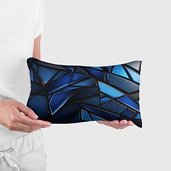 Подушка-антистресс Синие объемные геометрические объекты, цвет: 3D-принт — фото 2
