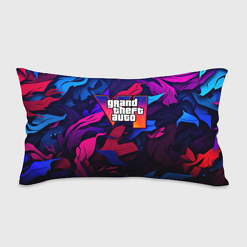 Подушка-антистресс Gta лого камуфляж яркие листья / 3D-принт – фото 1