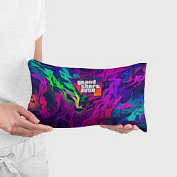 Подушка-антистресс Gta лого фиолетовый камуфляж, цвет: 3D-принт — фото 2