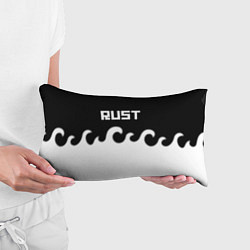 Подушка-антистресс Раст текстура огонь белый, цвет: 3D-принт — фото 2