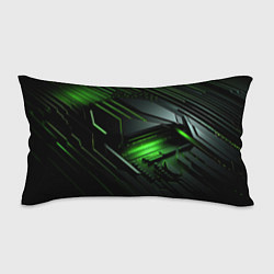 Подушка-антистресс Металл и зеленый яркий неоновый свет, цвет: 3D-принт