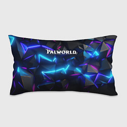 Подушка-антистресс Palworld логотип на ярких неоновых плитах, цвет: 3D-принт