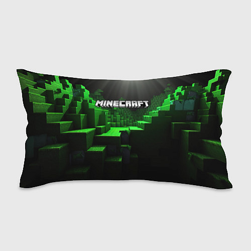 Подушка-антистресс Minecraft logo зеленые яркие плитки / 3D-принт – фото 1