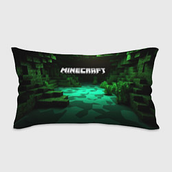 Подушка-антистресс Minecraft logo зеленый яркий мир