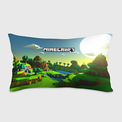 Подушка-антистресс Minecraft logo зеленый летний мир, цвет: 3D-принт