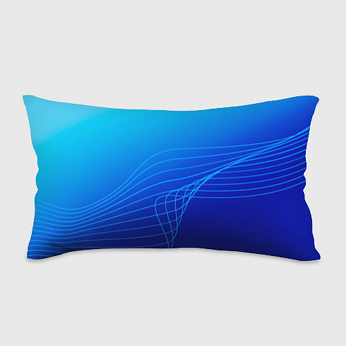 Подушка-антистресс Синий градиент полосы / 3D-принт – фото 1