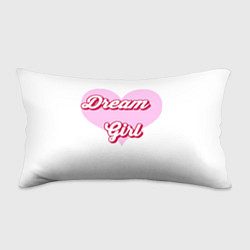 Подушка-антистресс Девушка-мечта и розовое сердце, цвет: 3D-принт