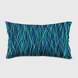 Подушка-антистресс Тёмно-синий абстрактный неоновые линии, цвет: 3D-принт
