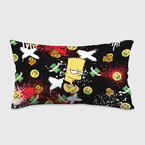 Подушка-антистресс Барт Симпсон на фоне баксов / 3D-принт – фото 1