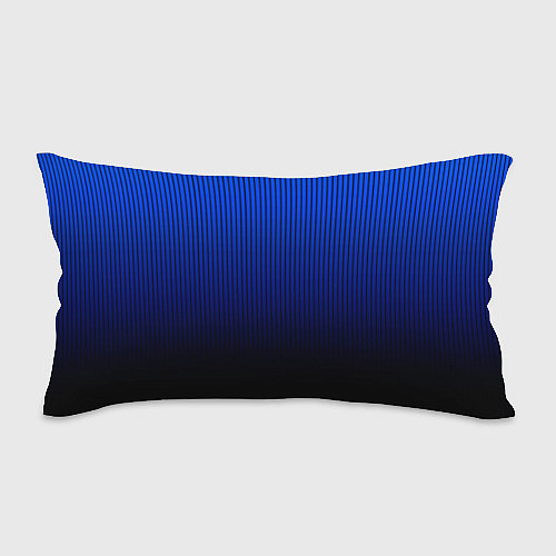 Подушка-антистресс Полосатый градиент сине-чёрный / 3D-принт – фото 1