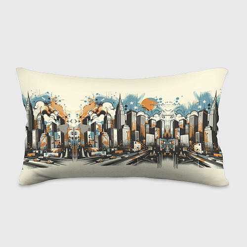 Подушка-антистресс Рисунок города с небоскребами / 3D-принт – фото 1