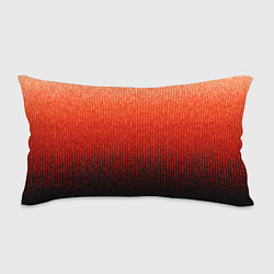 Подушка-антистресс Полосатый градиент оранжево-красный в чёрный