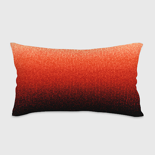 Подушка-антистресс Полосатый градиент оранжево-красный в чёрный / 3D-принт – фото 1