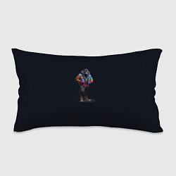 Подушка-антистресс Стильная горилла на черном фоне, цвет: 3D-принт