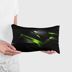Подушка-антистресс Зеленая абстрактная конструкция в стиле nvidia, цвет: 3D-принт — фото 2