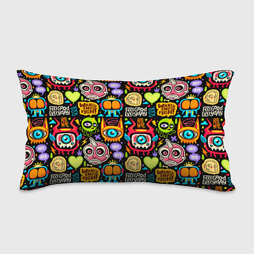 Подушка-антистресс Feel good every day motivation monsters pattern / 3D-принт – фото 1