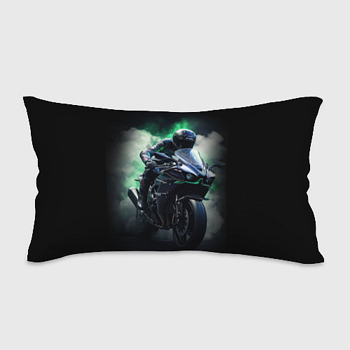 Подушка-антистресс Мотоциклист в дыму / 3D-принт – фото 1