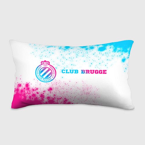 Подушка-антистресс Club Brugge neon gradient style по-горизонтали / 3D-принт – фото 1