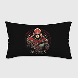 Подушка-антистресс Assassins creed в красном капюшоне, цвет: 3D-принт