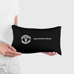 Подушка-антистресс Manchester United sport на темном фоне по-горизонт, цвет: 3D-принт — фото 2
