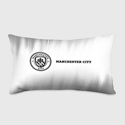 Подушка-антистресс Manchester City sport на светлом фоне по-горизонта, цвет: 3D-принт