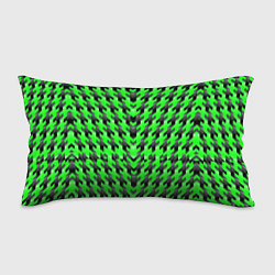 Подушка-антистресс Чёрно-зелёный паттерн, цвет: 3D-принт