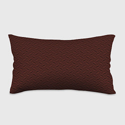 Подушка-антистресс Красно-коричневый в чёрные волнистые полосы, цвет: 3D-принт