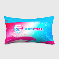 Подушка-антистресс Arsenal neon gradient style по-горизонтали