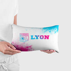 Подушка-антистресс Lyon neon gradient style по-горизонтали, цвет: 3D-принт — фото 2