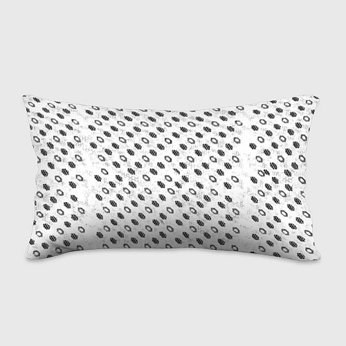 Подушка-антистресс Чёрные шестиугольники на белом фоне / 3D-принт – фото 1