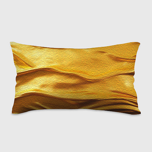 Подушка-антистресс Золотая поверхность с волнами и рябью / 3D-принт – фото 1