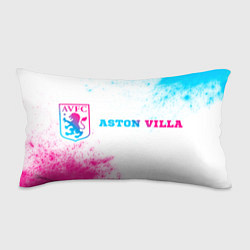 Подушка-антистресс Aston Villa neon gradient style по-горизонтали, цвет: 3D-принт