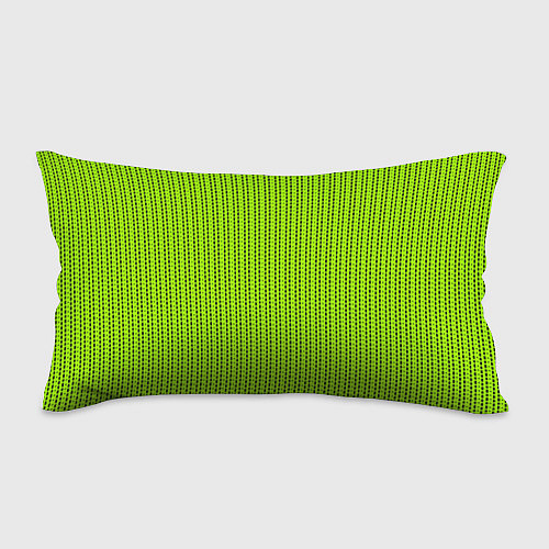 Подушка-антистресс Ярко-зелёный в маленькие чёрные полоски / 3D-принт – фото 1