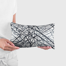 Подушка-антистресс Чёрные хаотичные линии на белом фоне, цвет: 3D-принт — фото 2