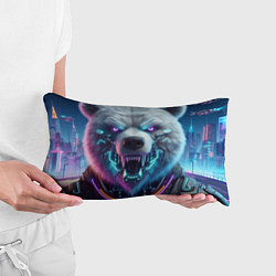 Подушка-антистресс Cyber bear - neon glow, цвет: 3D-принт — фото 2