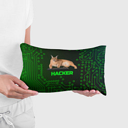 Подушка-антистресс Кот Шлепа хакер, цвет: 3D-принт — фото 2